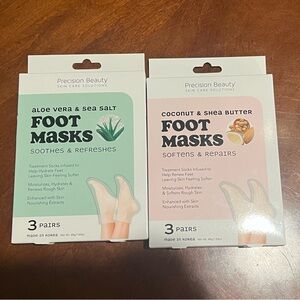 Precision Beauty Aloe Vera & Sea Salt Foot Masks - Green